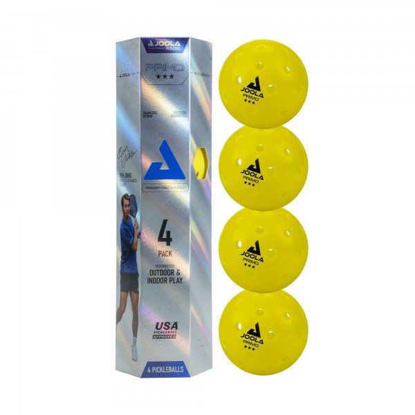 JOOLA Pickleball Set 2x Astro Pickelball Paddle + 4er Primo Pickleball Balls