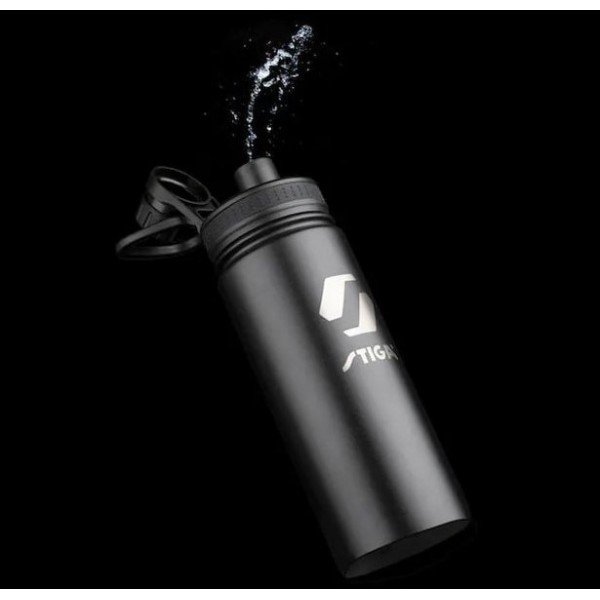Water bottle STIGA Steel Black 550 ml